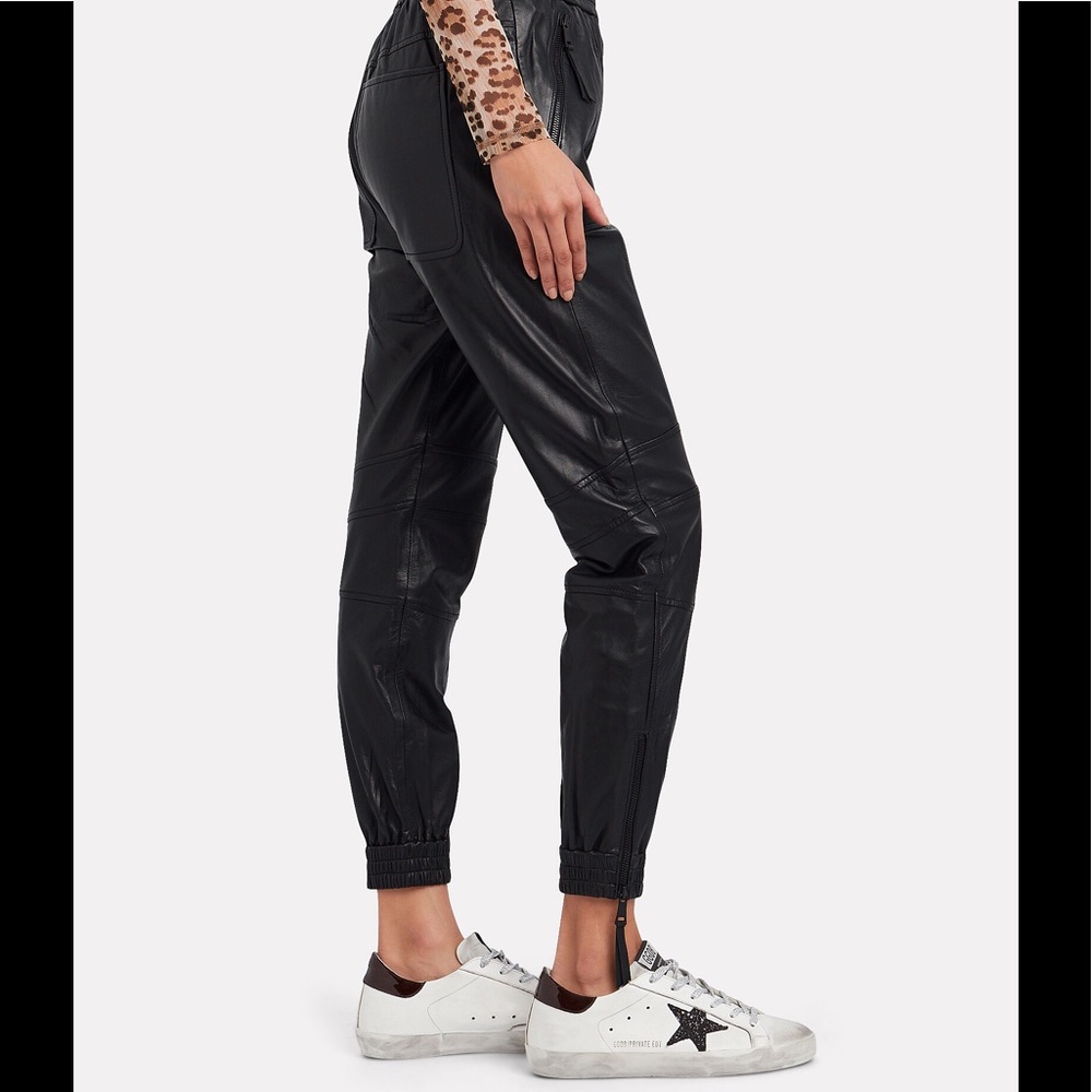 NWT Munthe leather track pants